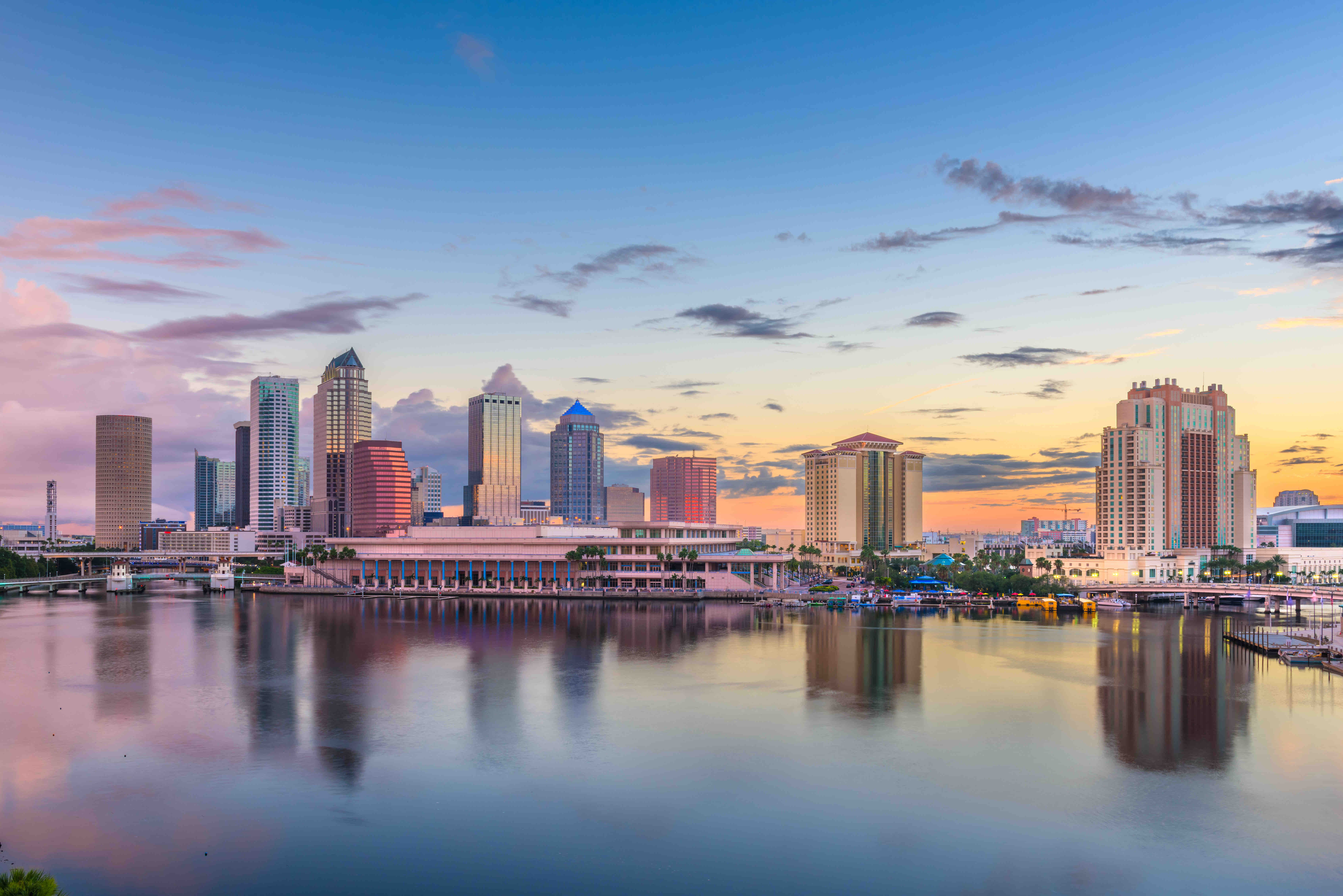 Skyline of downtown Tampa, Florida at Dawn